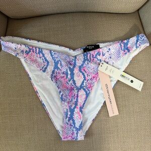 Aqua Swim Women's Colorful Snake Print Bikini Bottom